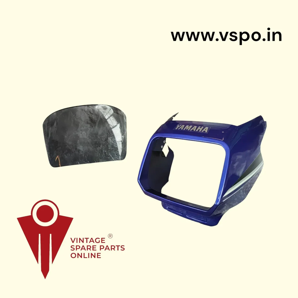 Blue visor with glass for yamaha rxz