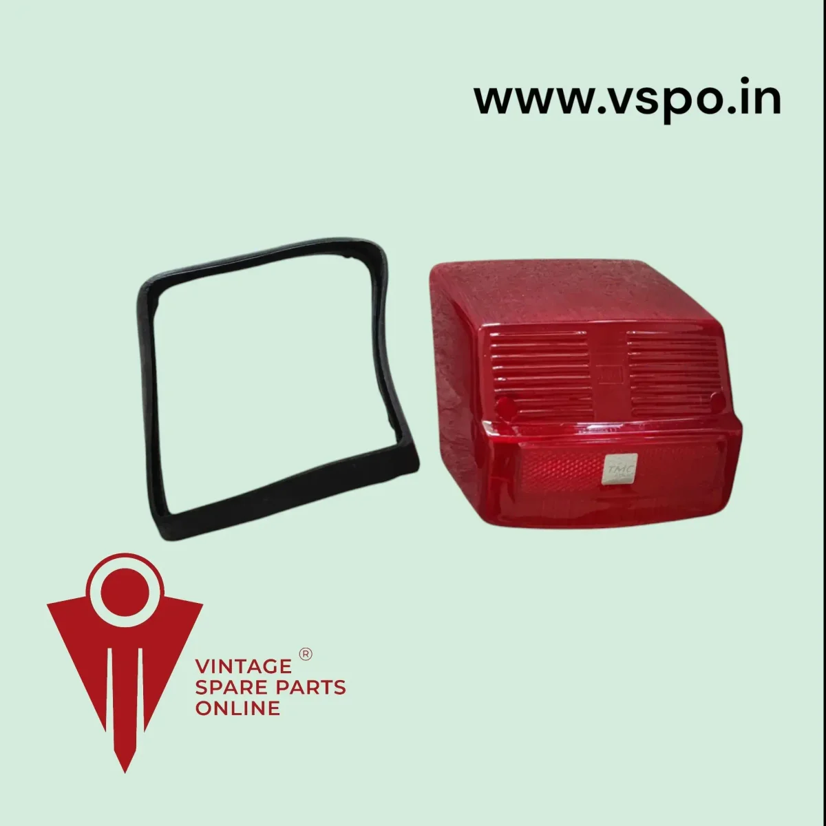Brake Light Glass With Rubber For Old Model Chetak