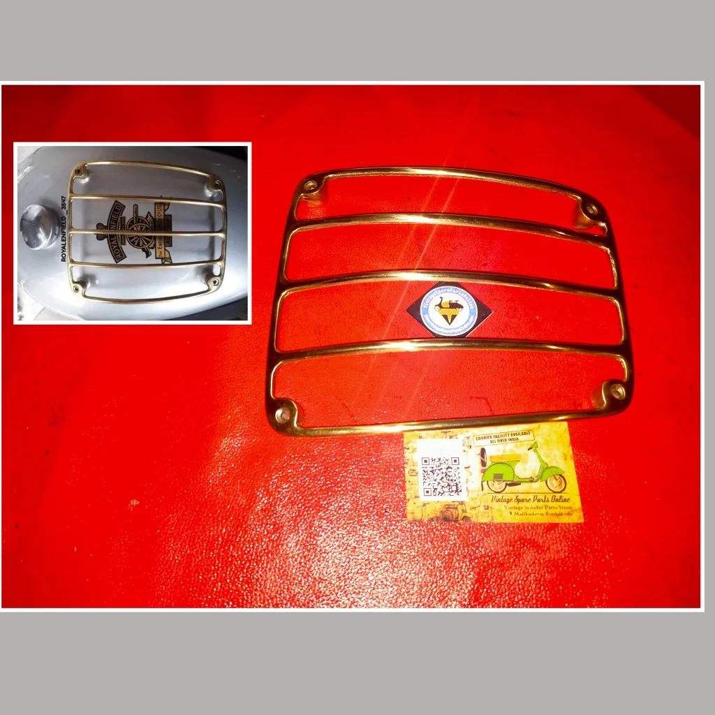 BRASS PETROL TANK GRILL FOR ROYAL ENFIELD 2