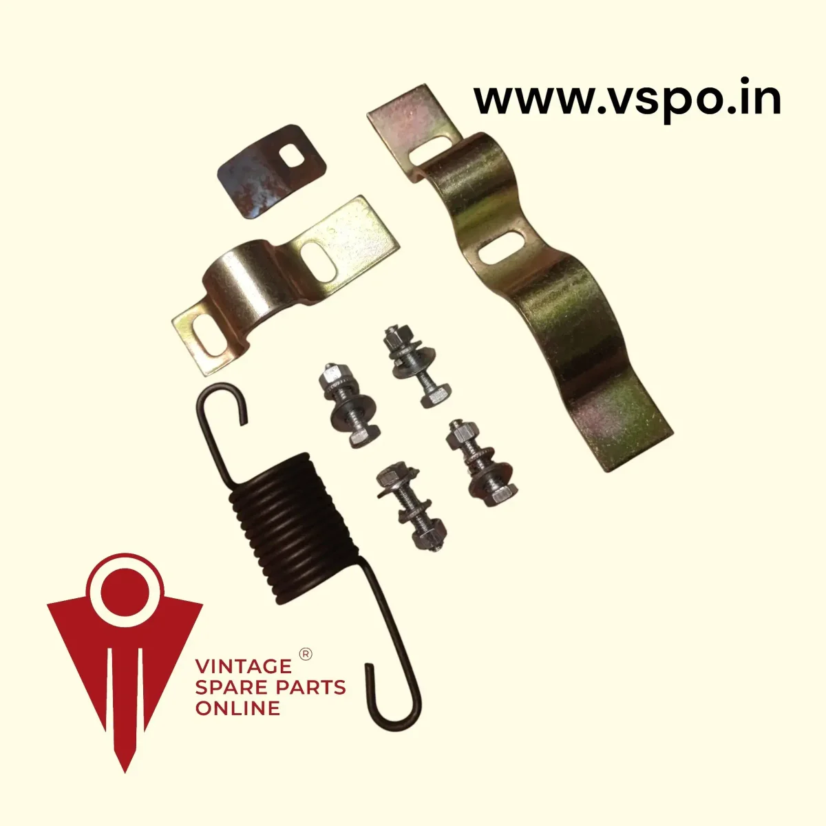 Center stand clamp with spring and nut bolt for lml vespa