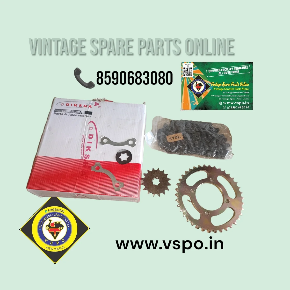 CHAIN AND SPROCKET KIT FOR YAMAHA RXZ, RX135 5 SPEED