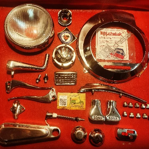 CHROME ACESSORRIES KIT FOR OLD MODEL BAJAJ CHETAK