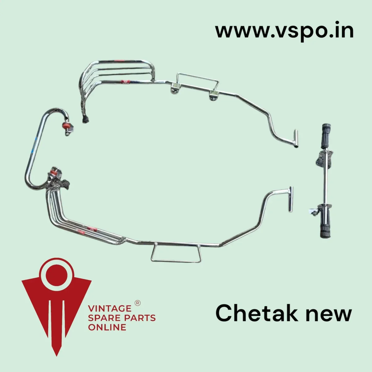 Chrome All Round Foot Rest For Chetak New Model
