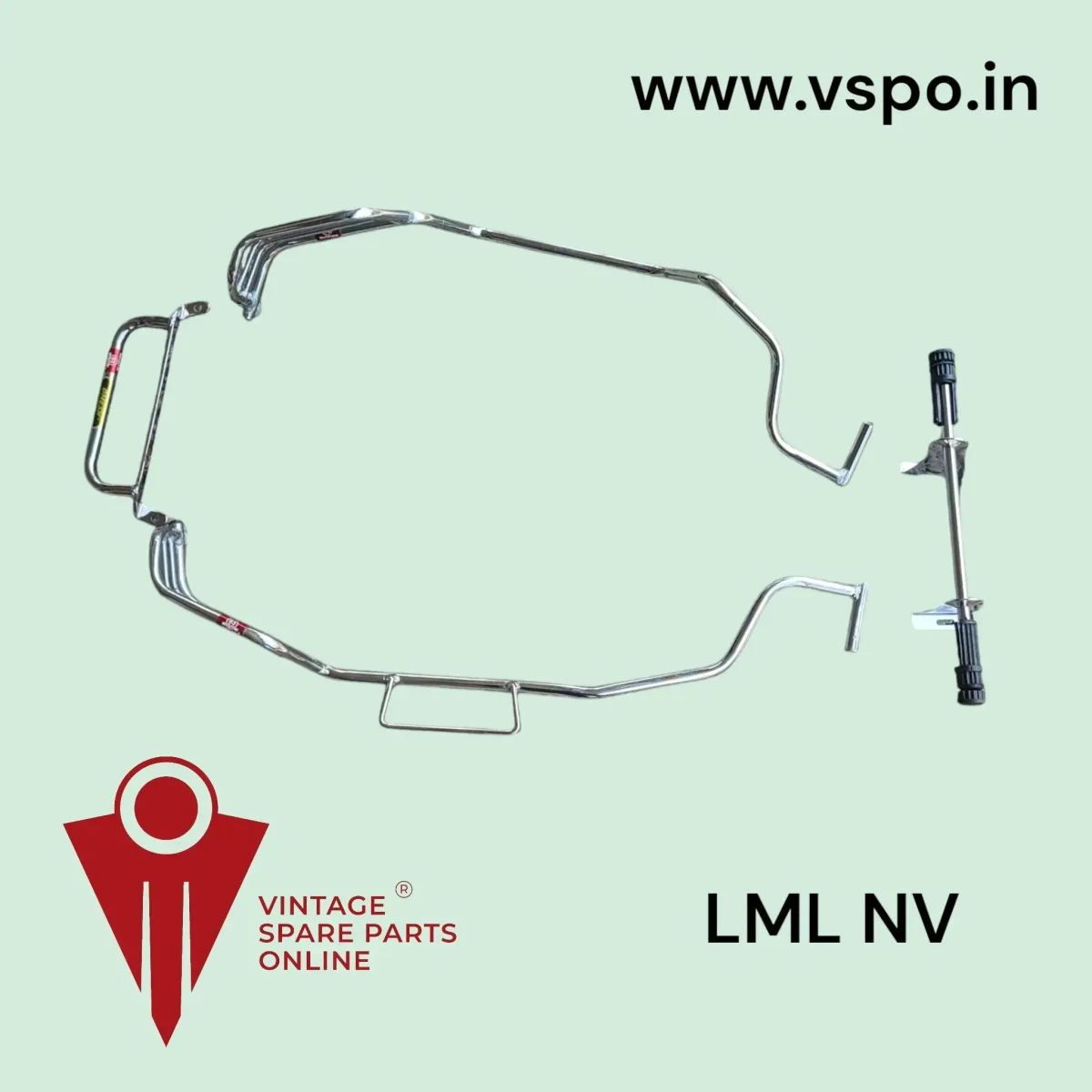 Chrome All Round Footrest For Lml Vespa Nv