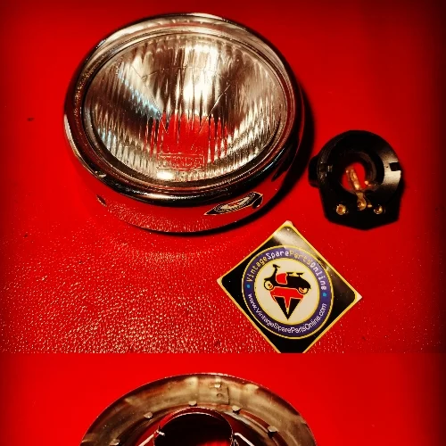 CHROME HEAD LIGHT SET FOR BAJAJ SUPER PRIYA CUB LUNA