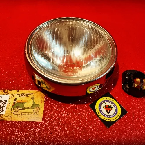 CHROME HEAD LIGHT SET FOR OLD MODEL BAJAJ CHETAK