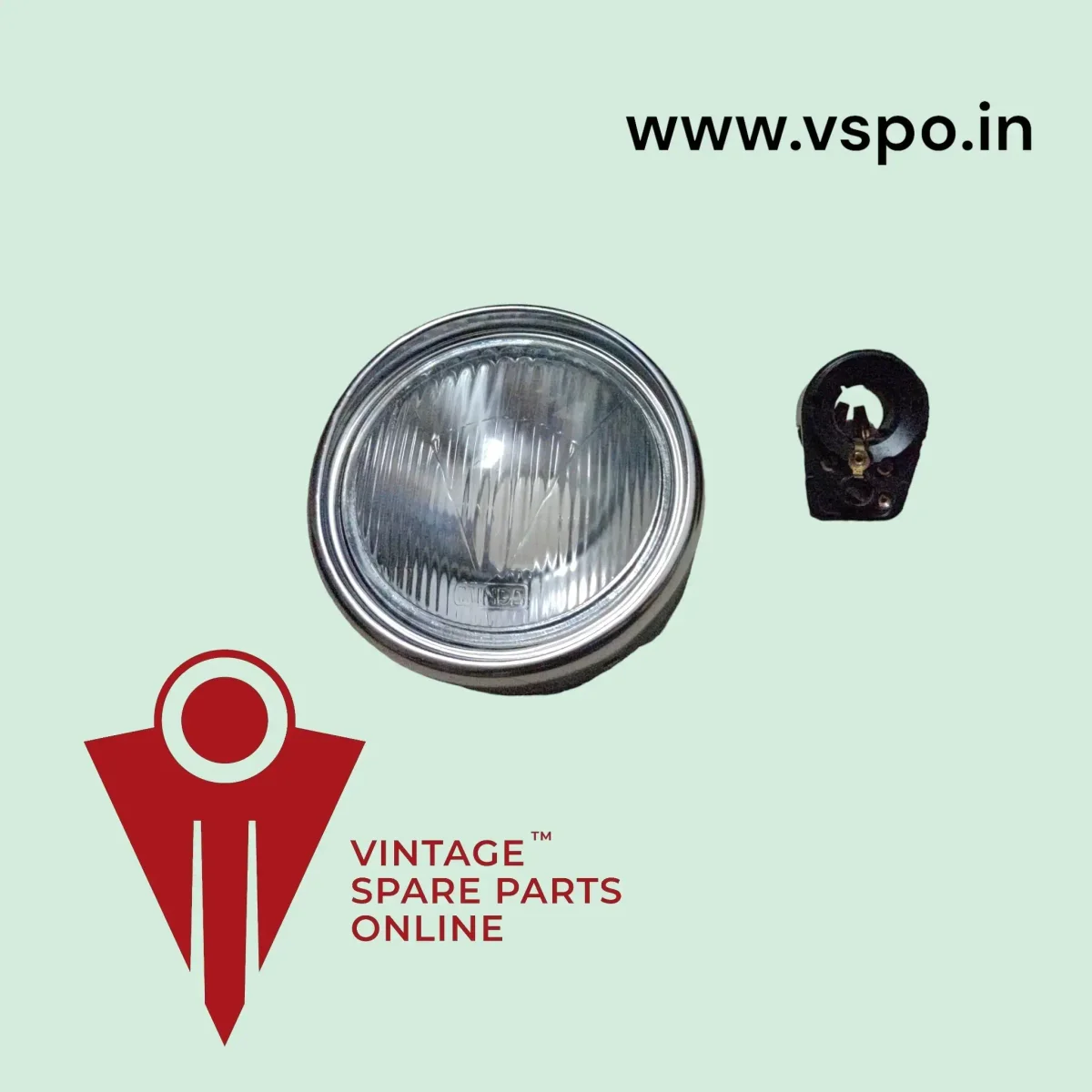 CHROME HEAD LIGHT SET WITH PARK LIGHT FOR BAJAJ SUPER, CUB