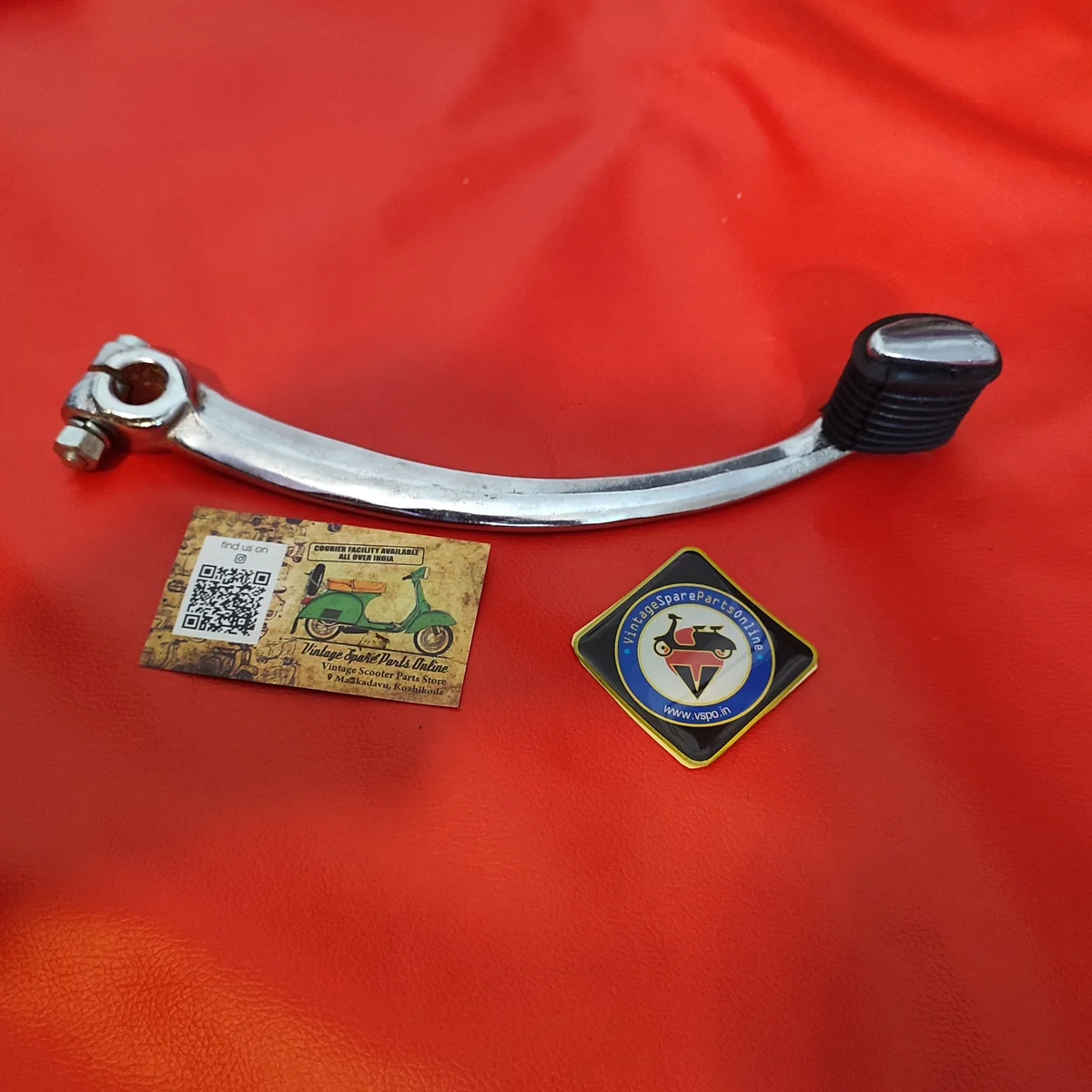 ChROME KICKER WITH RUBBER FOR BAJAJ CHETAK
