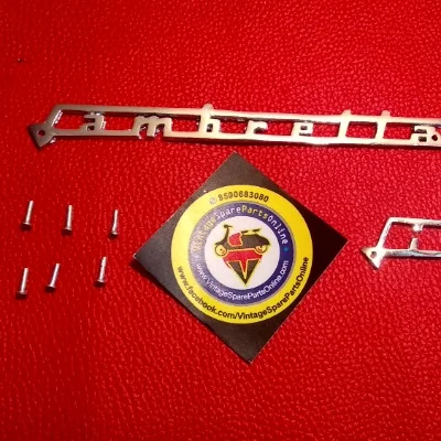 CHROME LEG SHIELD LAMBRETTA LI150 LOGO