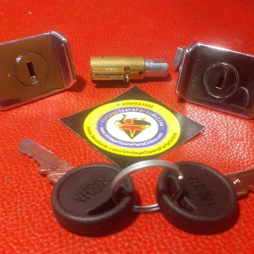 Chrome lock kit set of 3 for chetak