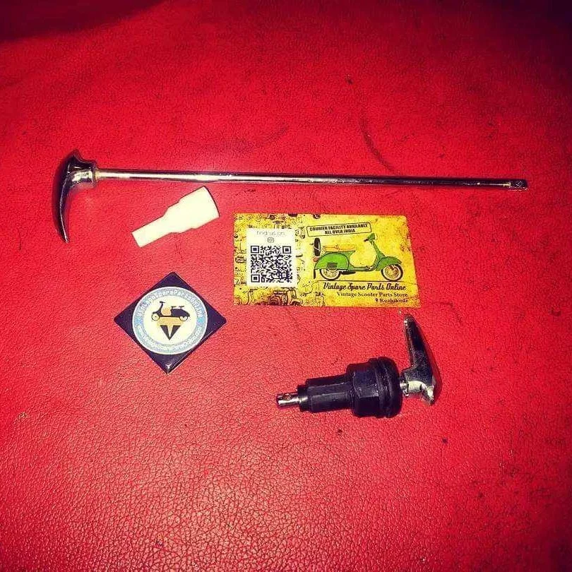CHROME PETROL TAP LEVER AND CHOKE LEVER FOR LAMBRETTA, VIJAI SUPER