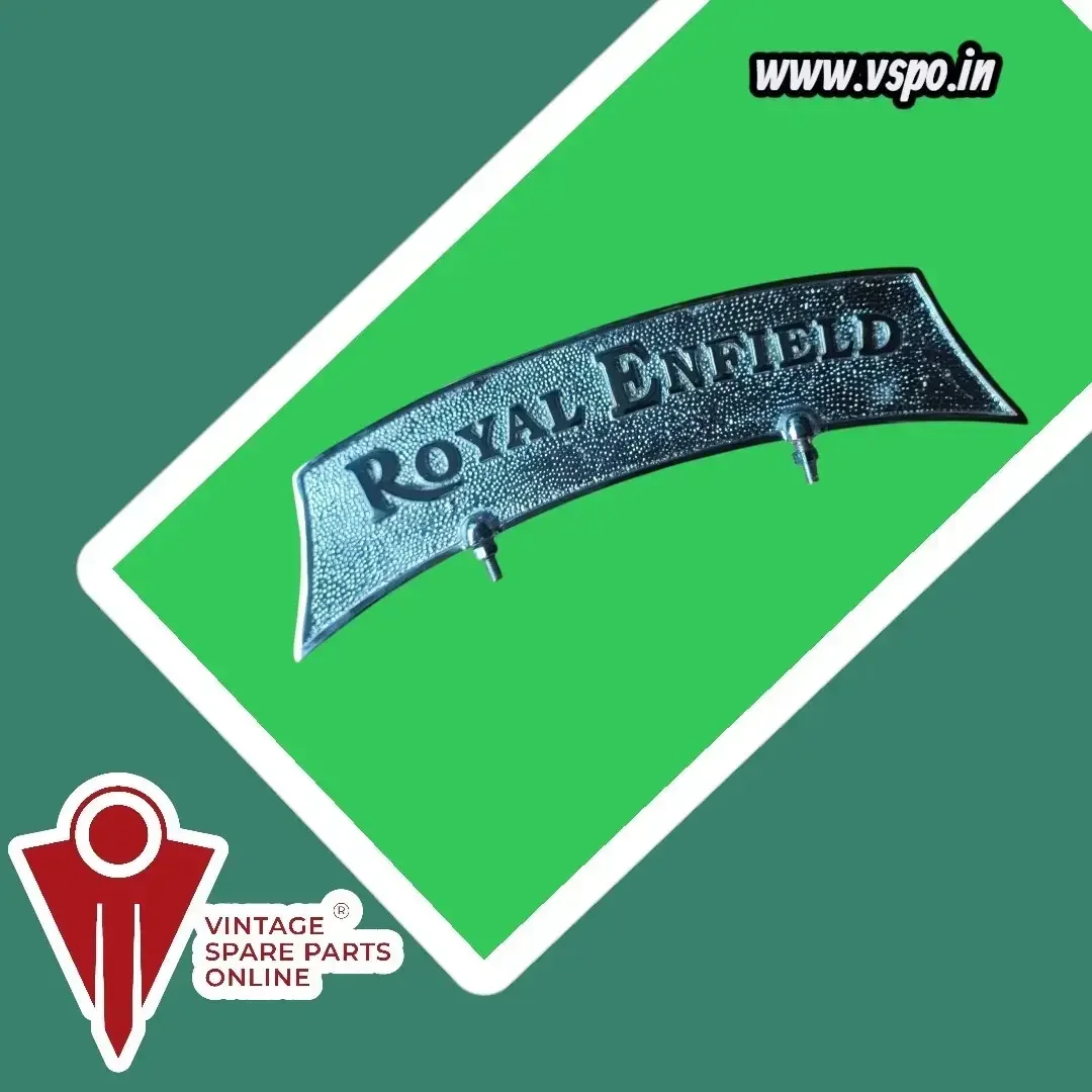 Chrome plated number plate royal enfield name plate