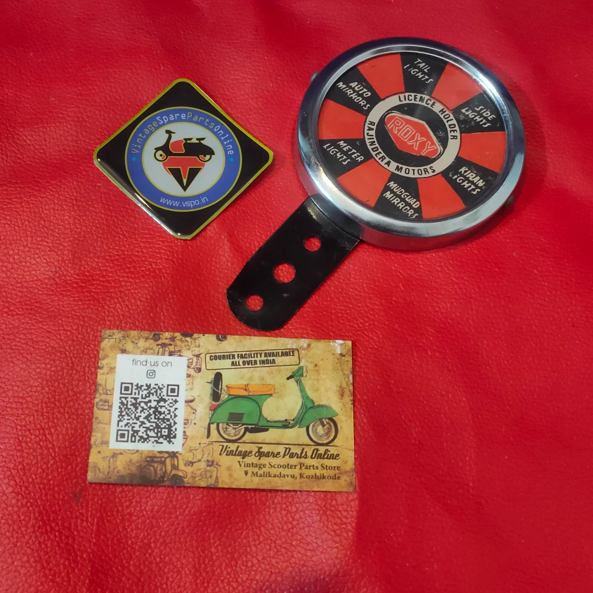 CHROME RIM TAX TOKEN LICENCE HOLDER FOR VINTAGE VEHICLES