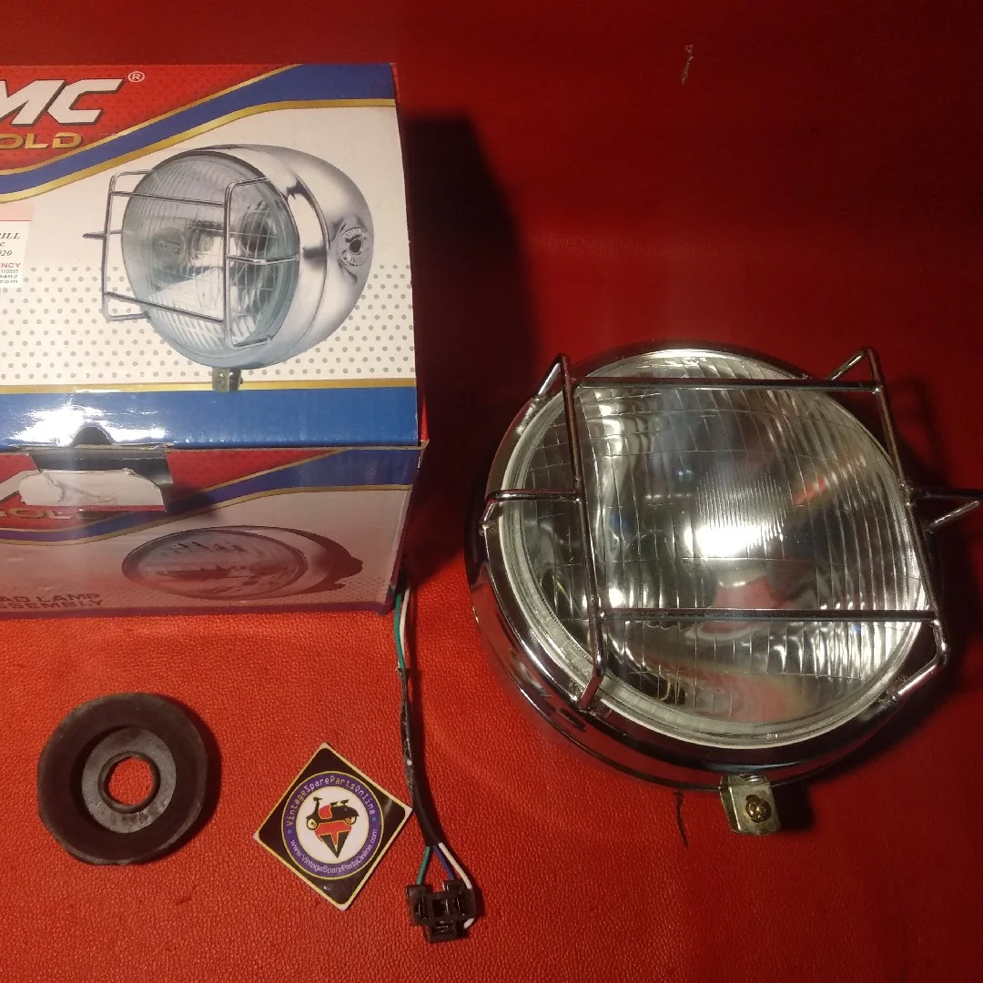 CHROME ROAD KING HEAD LIGHT WITH GRILL