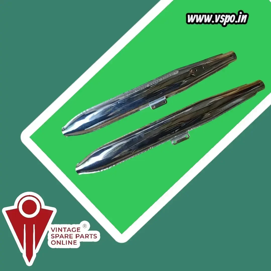 Chrome Silencer set of 2 for Jawa / Yezdi