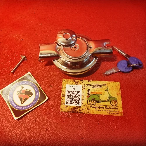 CHROME TANK CAP WITH KEY FOR CHETAK