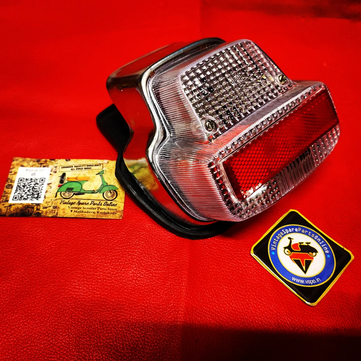 CLEAR LENSE BRAKE LIGHT SET FOR BAJAJ SUPER