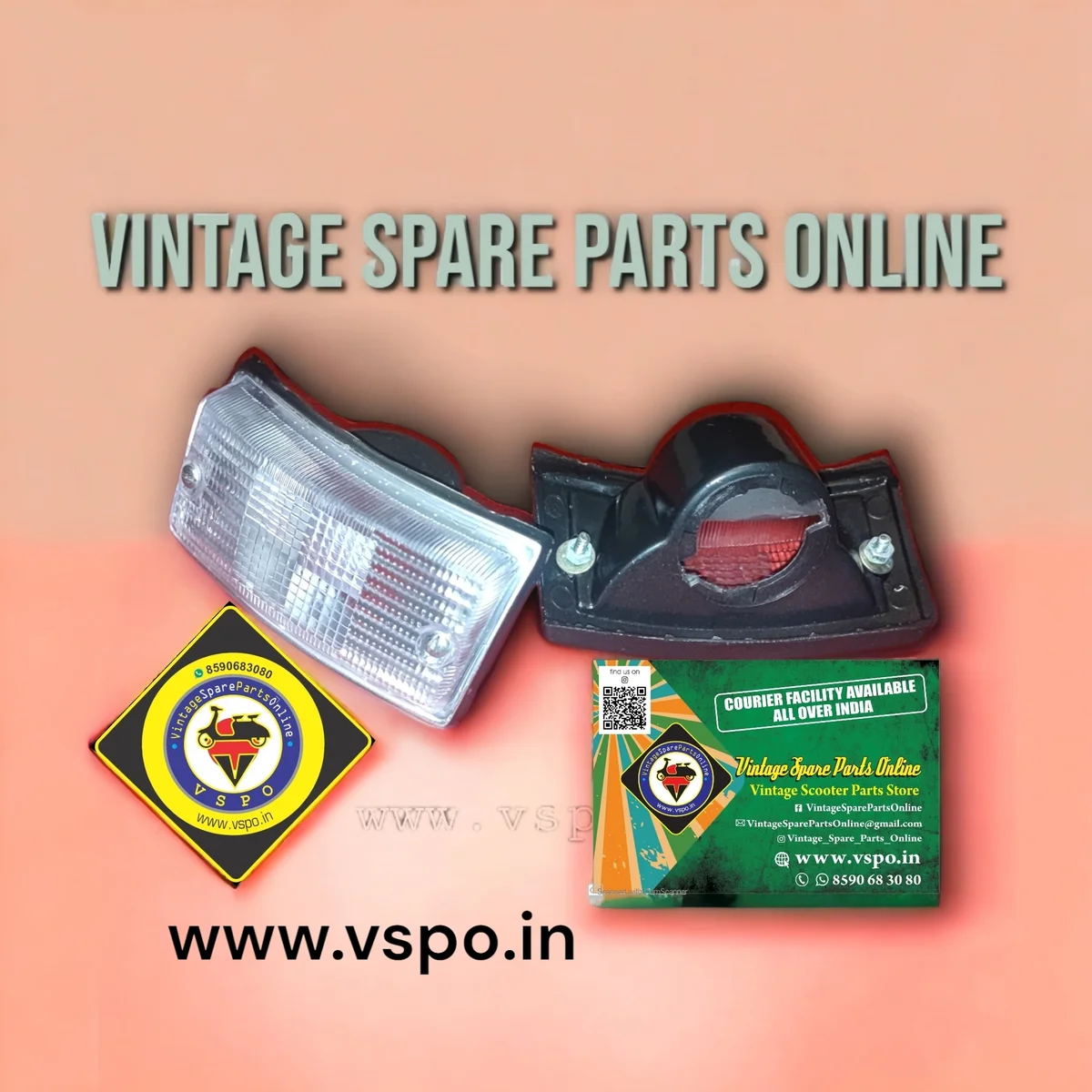 CLEAR LENSE FRONT INDICATOR SET FOR LML VESPA NV