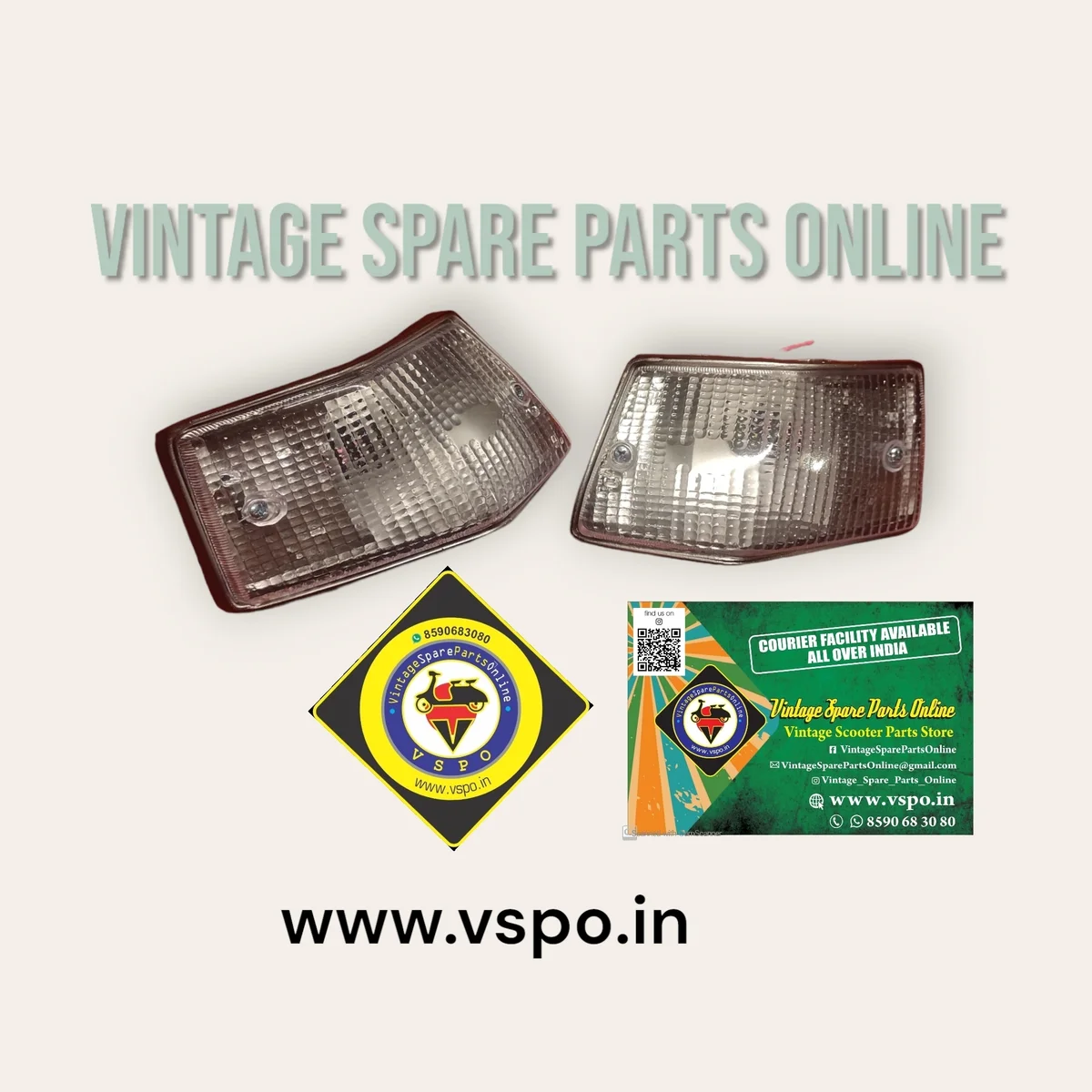 CLEAR LENSE REAR INDICATOR SET FOR LML VESPA NV