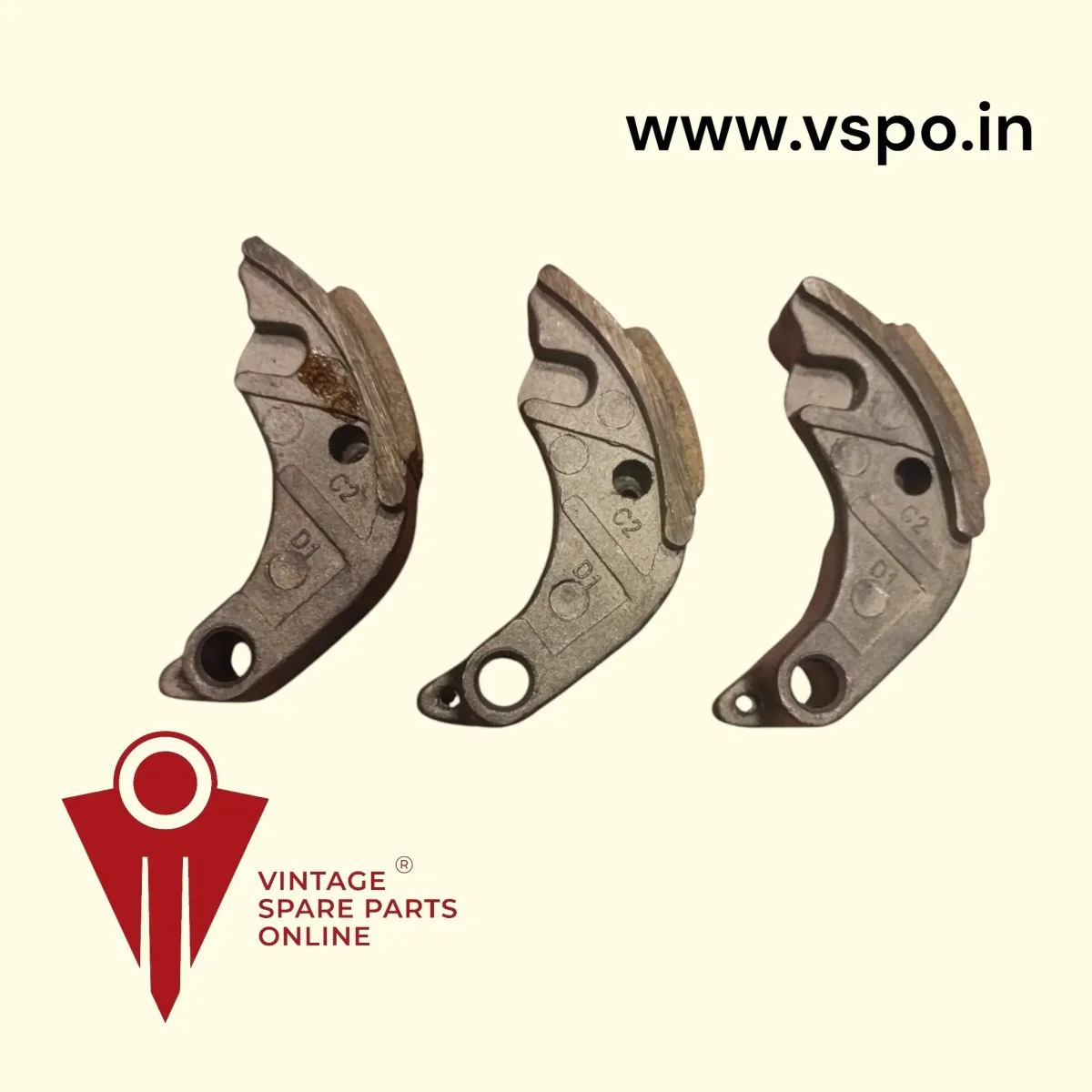 Clutch shoe set of 3 for kinetic honda
