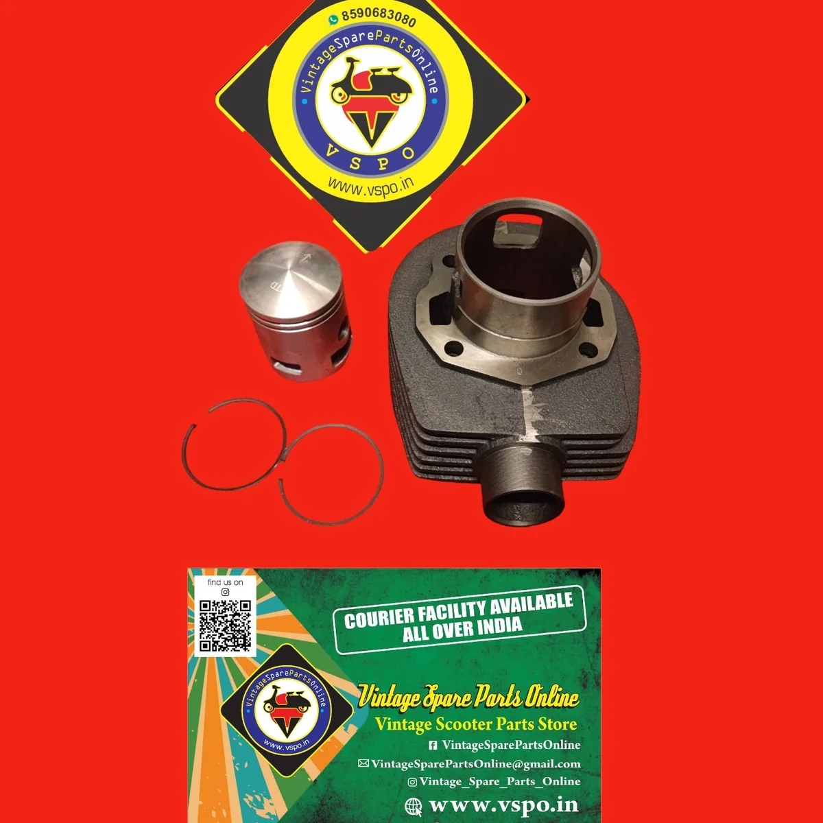 CYLINDER KIT FOR LML 3 PORT SCOOTERS