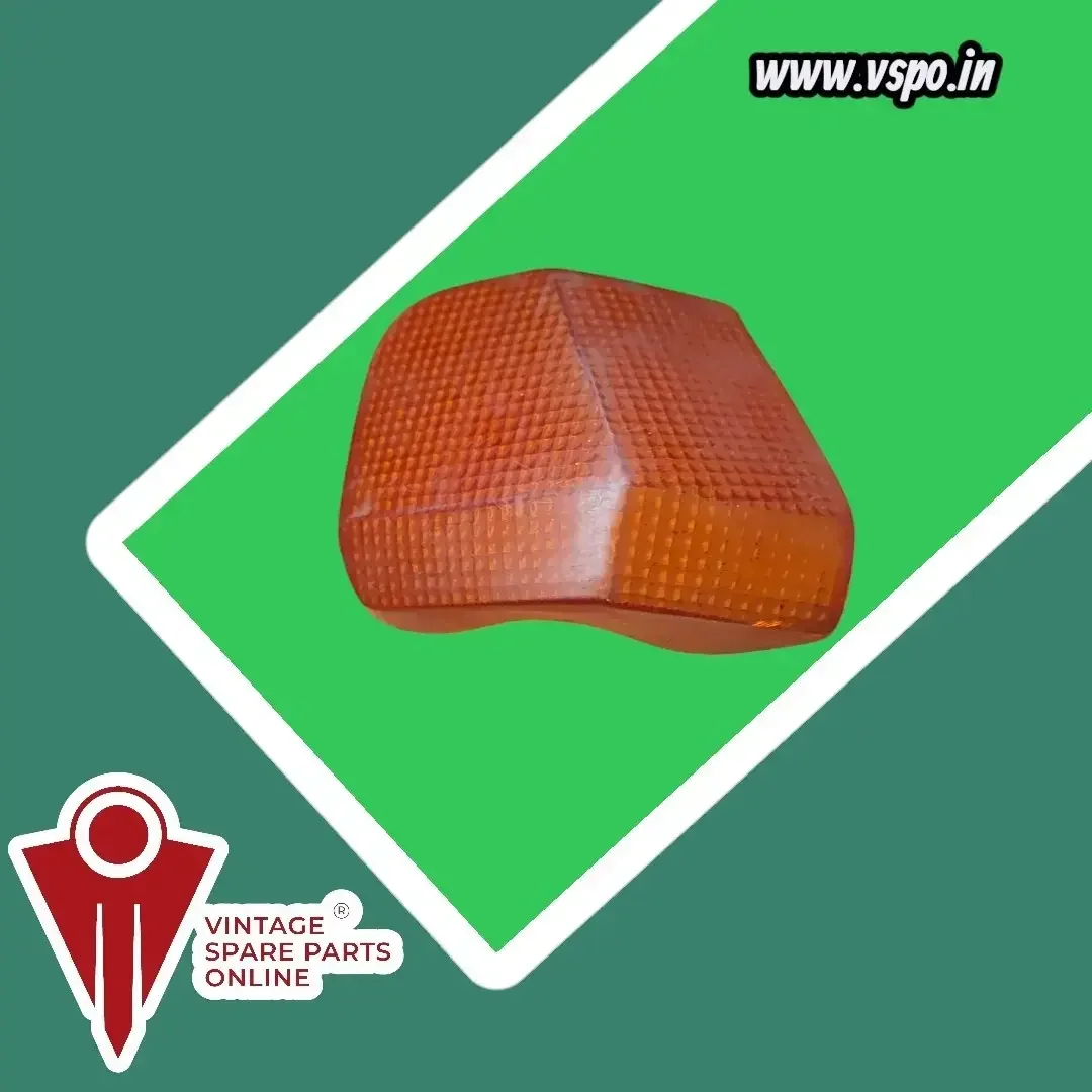 Dark Orange back LH indicator glass(small crack on bottom) for Kinetic Honda DX