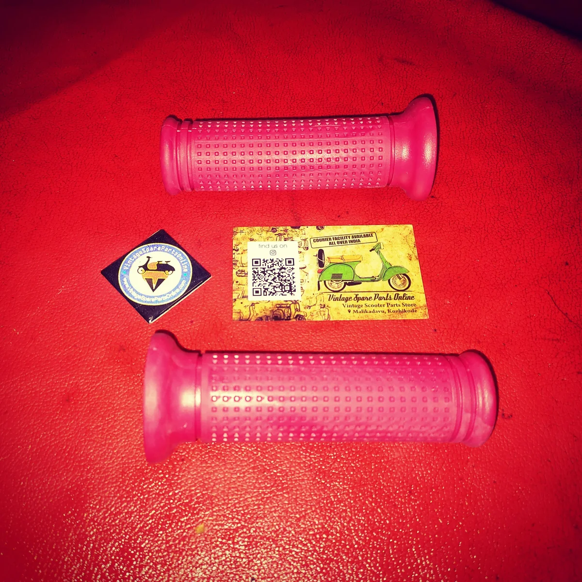 DOT DESIGN RED COLOUR GRIP FOR SCOOTERS