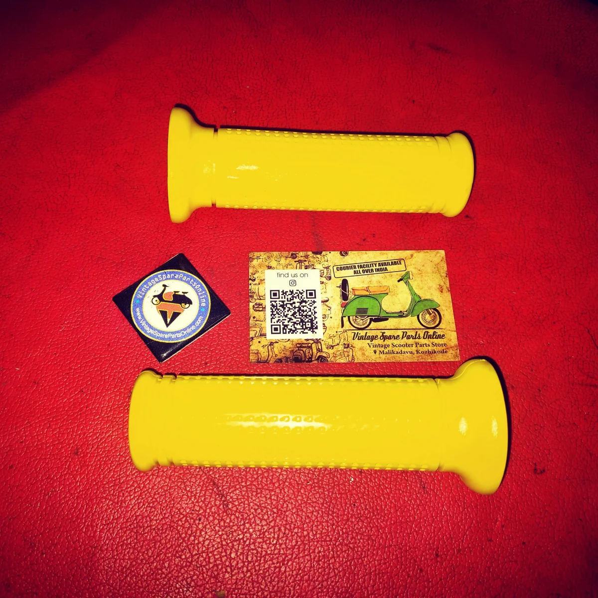DOT DESIGN YELLOW COLOUR GRIP FOR SCOOTERS
