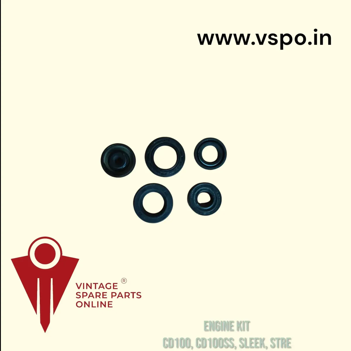 Engine oil seal kit for hero honda cd100