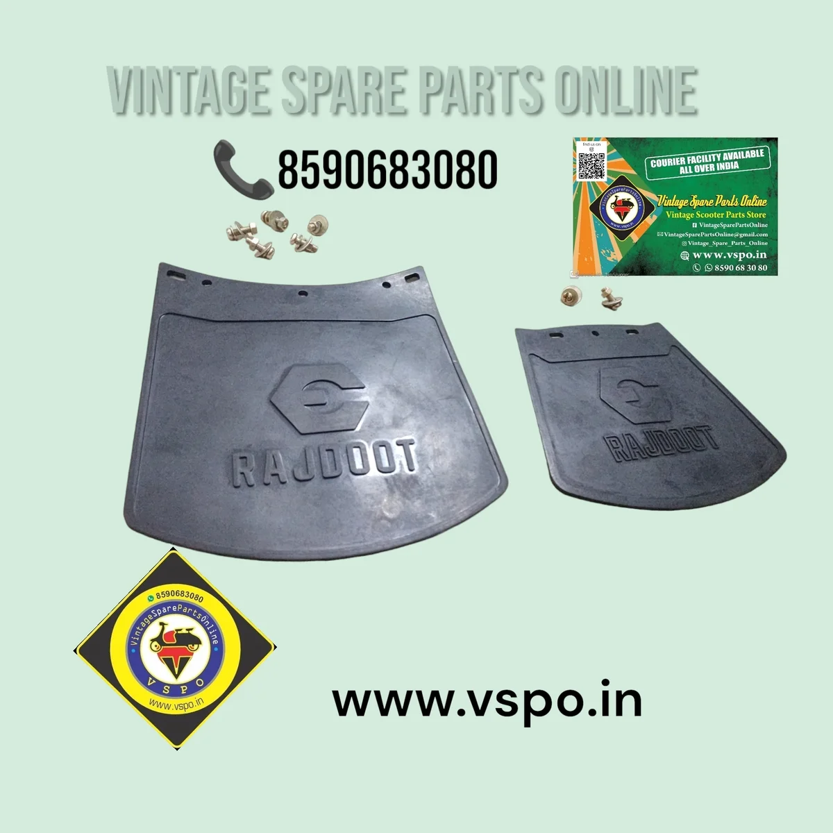 FRONT AND REAR MUDFLAP SET FOR YAMAHA RD 350