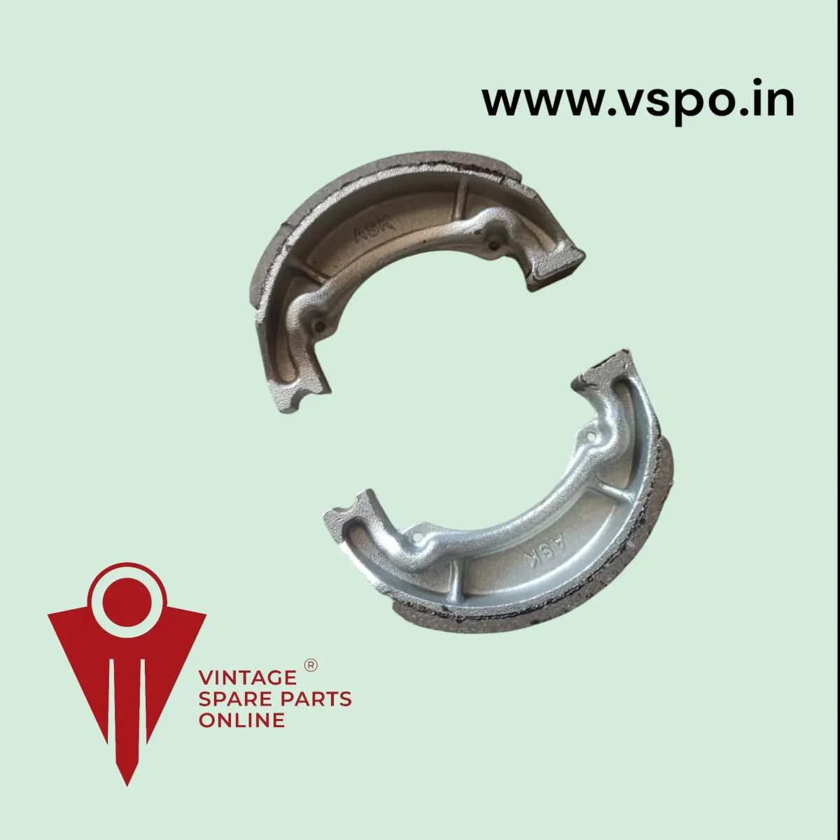 Front brake shoe for tvs max100, Ax100