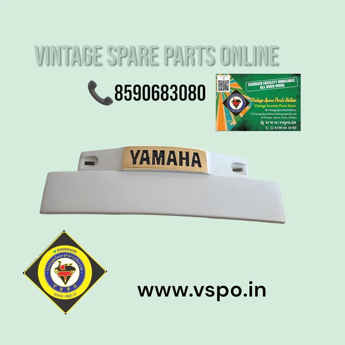 FRONT FIBRE NUMBER PLATE WITH MONO FOR YAMAHA RX100