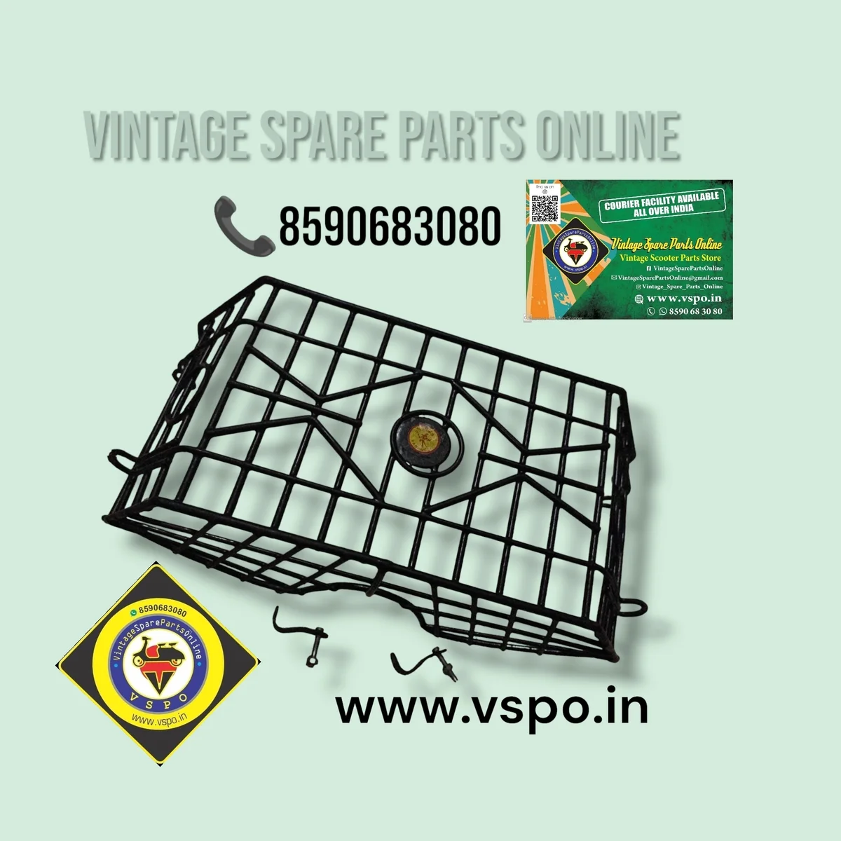 FRONT NET BASKET FOR LAMBRETTA LAMBY VIJAI SUPER