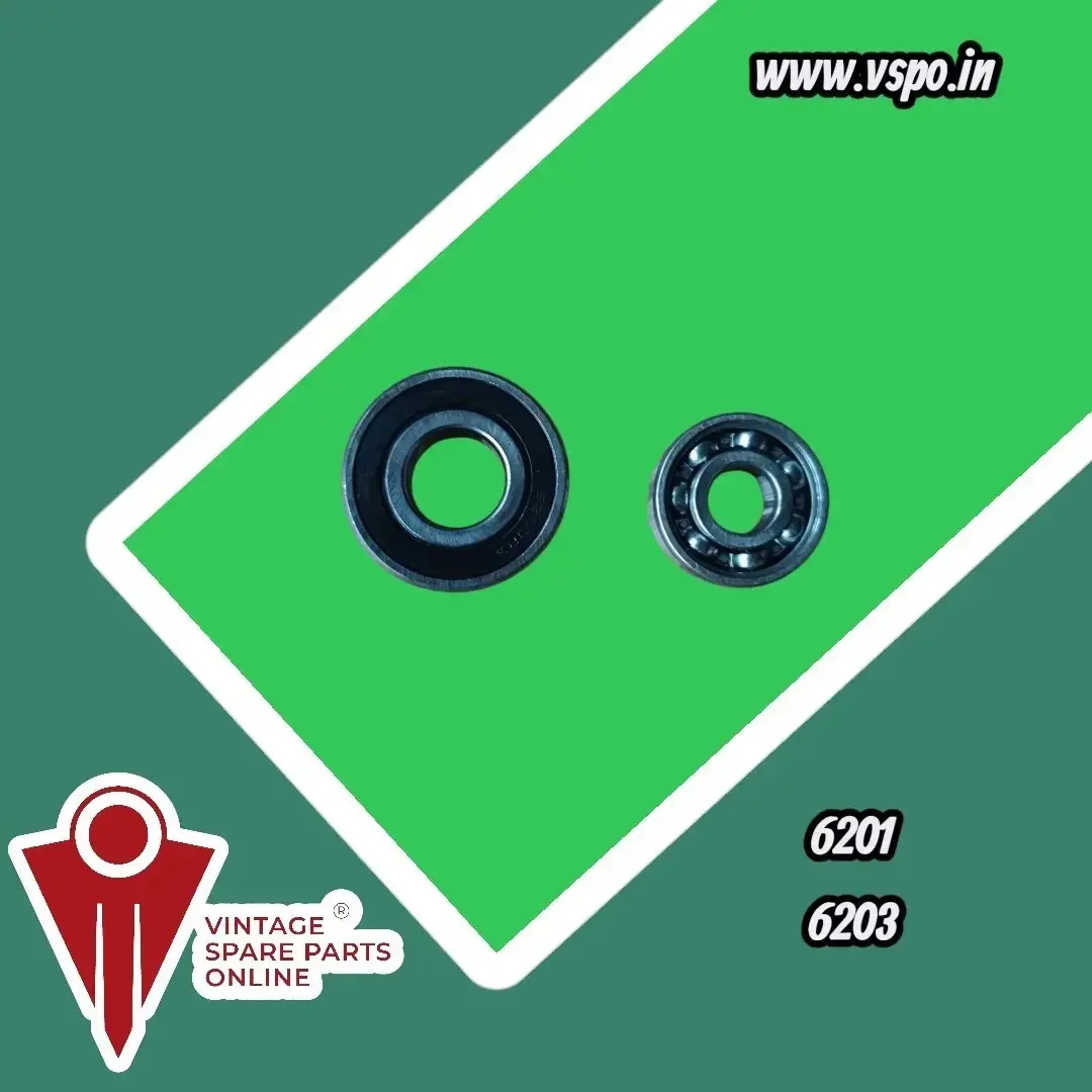 Front wheel bearing(6201,6203) set of 2 for bajaj chetak