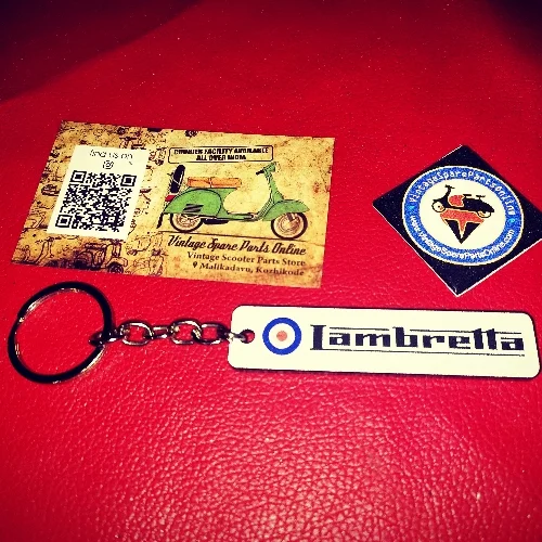 GEL TYPE RECTANGLE SHAPE LAMBRETTA PRINTED KEYCHAIN