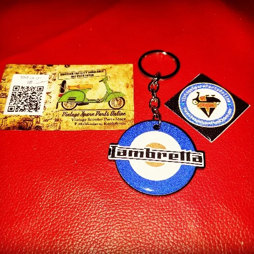 GEL TYPE ROUND MOD DESIGN LAMBRETTA KEYCHAIN