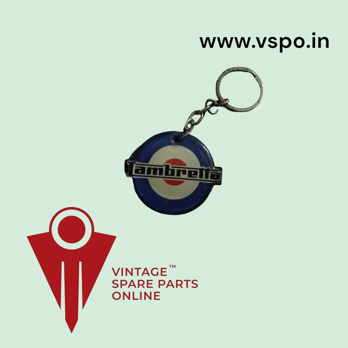 GEL TYPE ROUND MOD DESIGN LAMBRETTA KEYCHAIN 2
