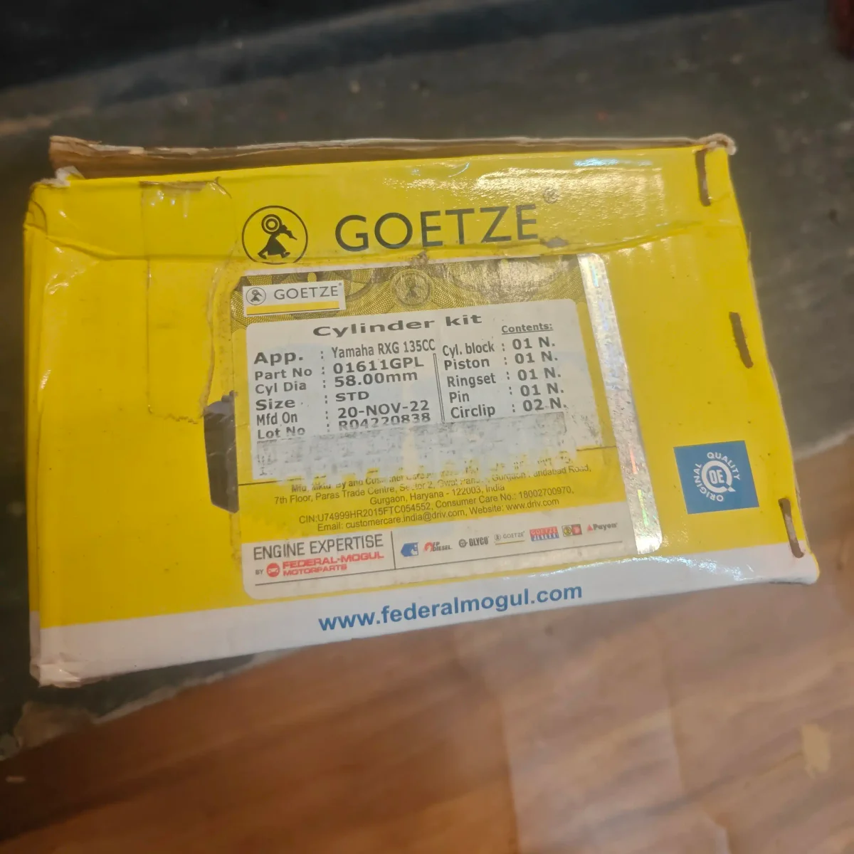 Goetze brand yamaha rxg 135 cc cylinder kit