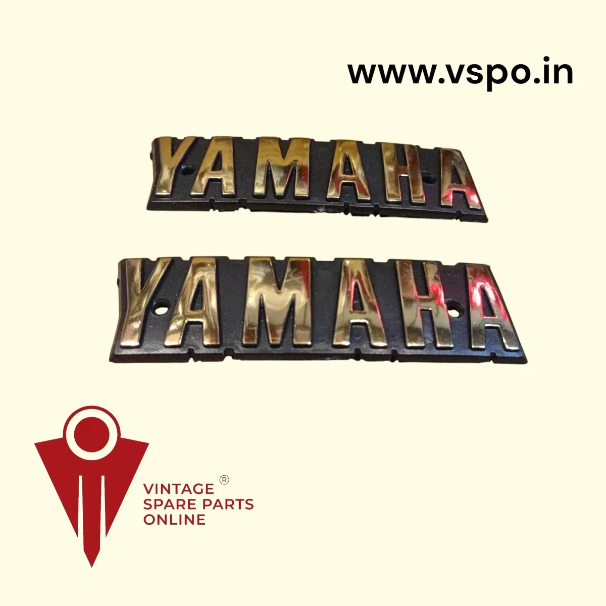 Golden colour yamha tank monogram