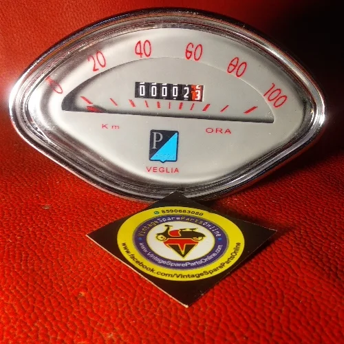 GRAY DIAL ITALIAN FITTING SPEEDOMETER FOR VESPA CHETAK
