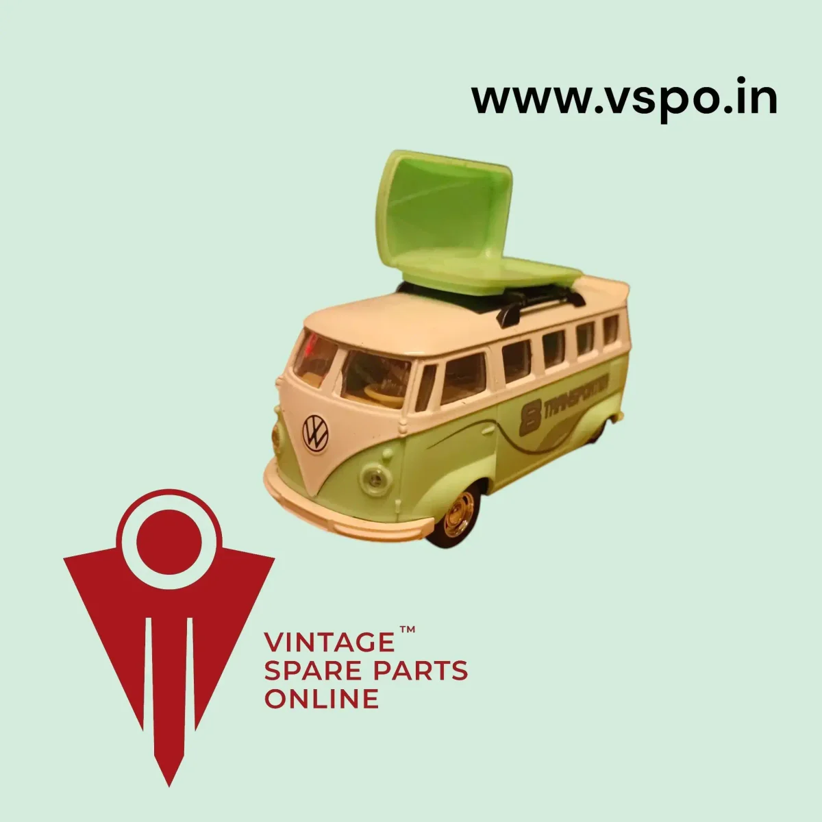 Green colour Volkswagen tour van
