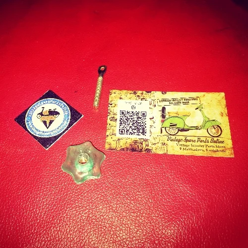 GREEN PETROL TANK CAP FLOWER NUT AND BOLT FOR CHETAK