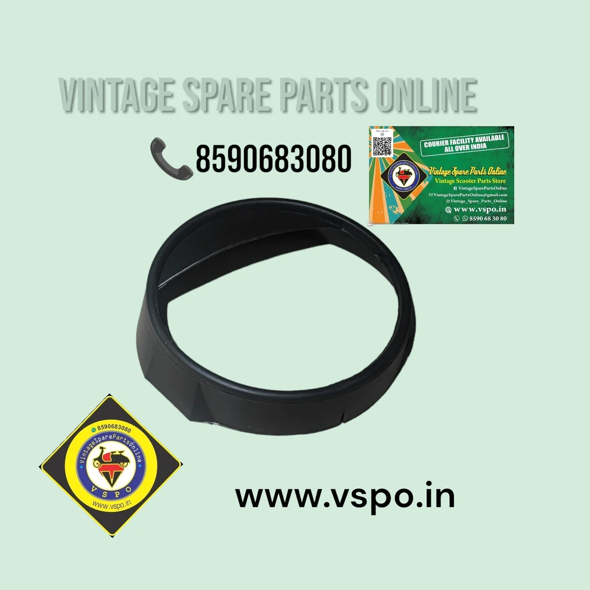HEAD LIGHT BLACK PLASTIC RING FOR LML NV 2