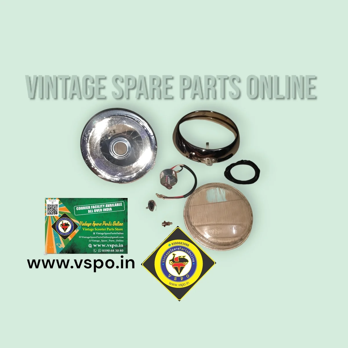 HEAD LIGHT SET FOR JAWA, YEZDI B TYPE