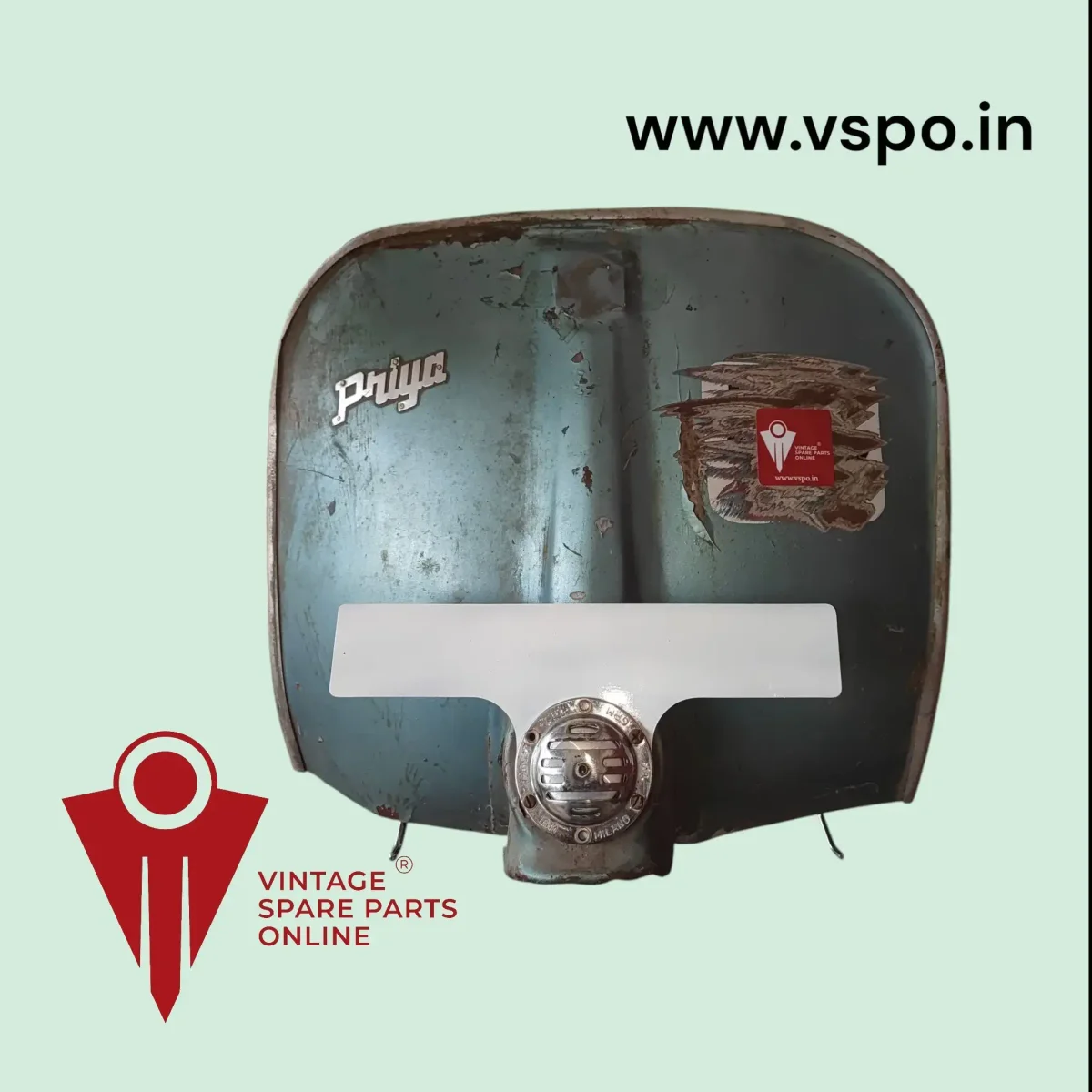 Horn cast fitting squre number plate for chetak, priya, cub, super, vespa 2