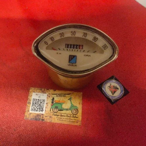 IVORY 110 DIAL ITALIAN FITTING SPEEDOMETER FOR VESPA150 CHETAK