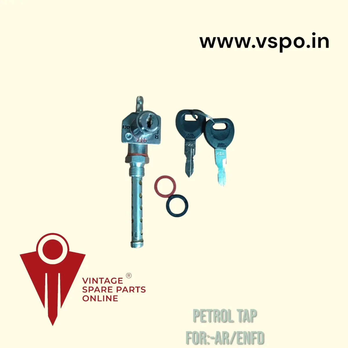 Key lock type petrol tap for old Model bullet