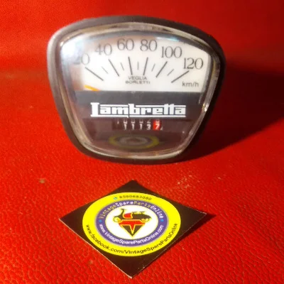 LAMBRETTA GP BLACK SPEEDO METER SET