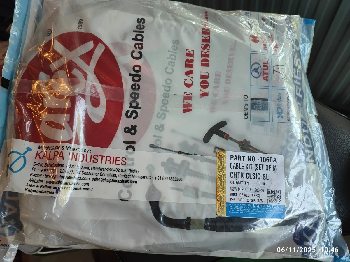 Larex brand Cable kit for bajaj chetak classic sl