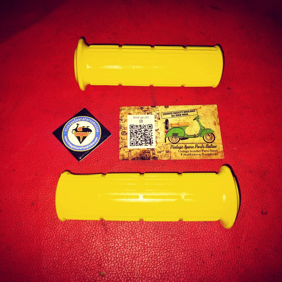 LINE DESIGN YELLOW COLOUR GRIP FOR SCOOTERS